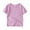 Purple, variant on Kids Boys Summer Solid Color Crewneck Short Sleeve T-Shirt Size:3Y