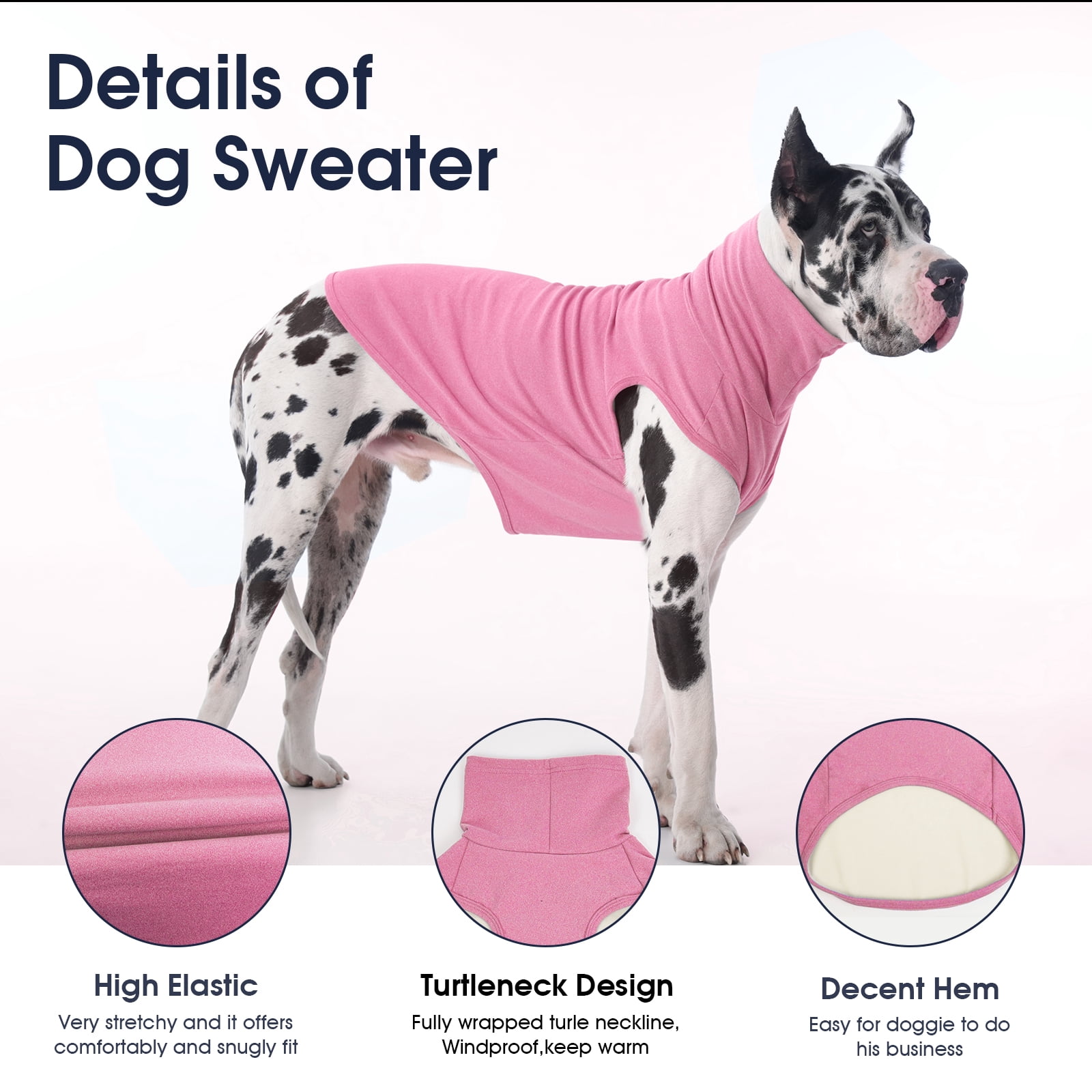 IECOii Small Dog Sweater,Stretch Fleece Vest Blue,Medium,Warm Pullover for Winter Spring and Fall, Soft & Lightweight Dog Sweatshirt Indoor Outdoor Clothes