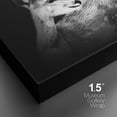 thumbnail image 4 of PixonSign Canvas Print Wall Art Portrait of Deer Side Profile Animals Wildlife Photography Realism Minimalist Closeup Relax/Calm Dark Black and White for Living Room, Bedroom, Office - 24"x36", 4 of 5