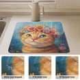 thumbnail image 6 of BZSMCE Dish Drying Mats Diatom Floral Majesty Creativity Pattern Mud Drain Pad, 6 of 9