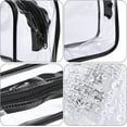 thumbnail image 2 of Portable Cosmetic Makeup Bag, TSA Approved Clear Cosmetics Bag, Vinyl Plastic Organizer Case for Travel Business, 4PCS Transparent Large Size, 2 of 5