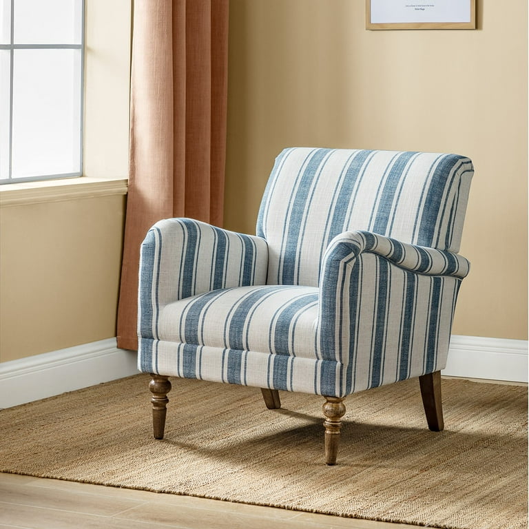 Navy stripe accent outlet chair