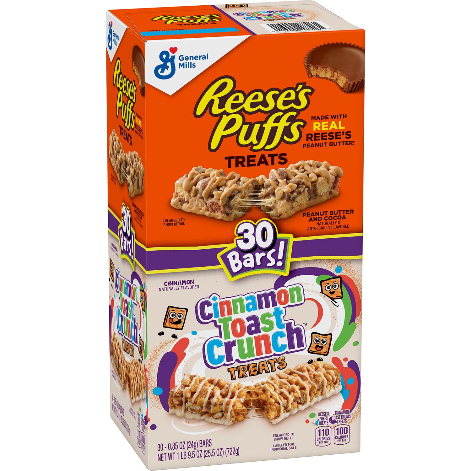 Reese S Puffs And Cinnamon Toast Crunch Cereal Bar Treats 30 Ct