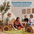 thumbnail image 3 of ECR4Kids SoftZone Tree Log Nature-Inspired Double Bench, 12in, Flexible Seating, Chocolate, 3 of 9