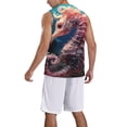 thumbnail image 2 of Pofeuu Ocean Seahorse Print Basketball Jersey, Shirts for Men Youth Basketball Jersey Crew Neck-Small, 2 of 6