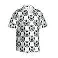 thumbnail image 2 of Uemuo Happy Soccer Printed Regular Fit Short Sleeve Casual Hawaiian Shirt for Men,Aloha shirt,Tropical shirt,Floral print shirt,Vacation Beach shirt-3X-Large, 2 of 9
