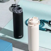 Ello Pop & Fill 22oz. 2-Pack Stainless Steel Water Bottle with Leak Proof Locking Lid