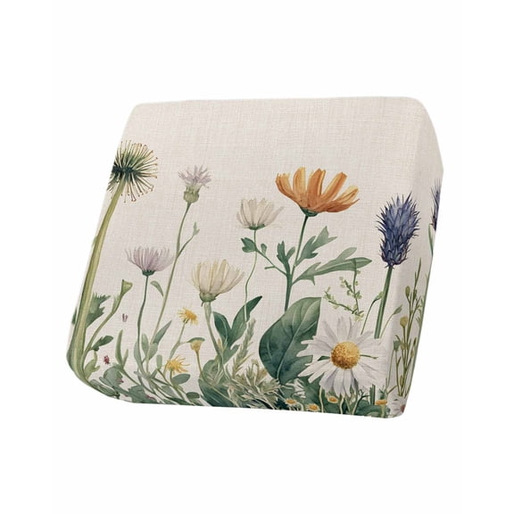 Spring Summer Floral Sofa Couch Cushion Covers Washable, Removable Stretchable Sectional Couch Covers, Farmhouse Botanical Flowers Vintage Slipcovers for L & T Shape Sofa Protector S Size 1 pc