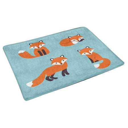 Pop Cute Cartoon Foxes In Modern Simple Flat Style Doormat Indoor Outdoor Entrance Rug Floor Mats Shoe Scraper Door Mat Non Slip Home Decor 30x18 Inches Walmart Canada
