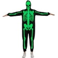thumbnail image 4 of Joyfy Women's Adult Skeleton Costume, Glow-in-the-Dark Zippered Hoodie Skeleton Costume, Suitable for Halloween Dress-up Party, 4 of 7