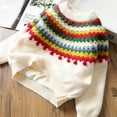 thumbnail image 6 of Staki Christmas Sweater Toddler Boy Baby Boy Cute Embroidery Long Sleeve Oversized Sweater Newborn Infant Christmas Outfits(Beige,4-5 Years), 6 of 9