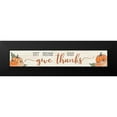 thumbnail image 2 of CAD Designs 18x6 Black Modern Framed Museum Art Print Titled - Eat Drink Thanks, 2 of 5