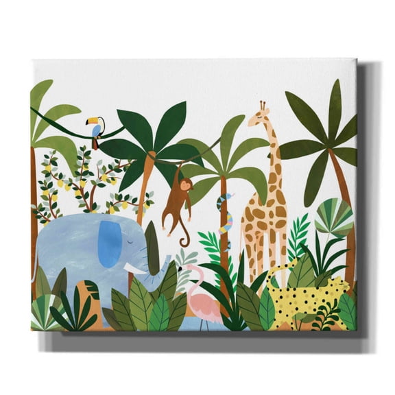 Epic Graffiti 'Jungle' by Emily Kopcik, Canvas Wall Art, 24"x20"
