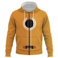 thumbnail image 1 of Sudadera con capucha y cremallera con estampado 3D de guitarra para hombre y mujer, estilo Harajuku, informal, para exteriores, 1 of 6