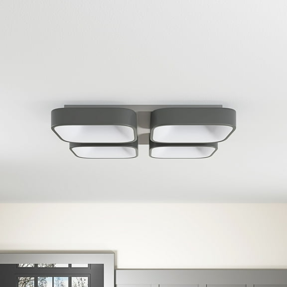 Aiwen LED Ceiling Lamp Modern Novelty Light Fixture 4 Square Flush Mount Ceiling Lamp