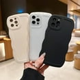 thumbnail image 6 of Compatible with iPhone 14 Pro Max Case 6.7" 2022, Cute Kawaii Curly Wave Frame Shape Soft Silicone Shockproof Protective Phone Cover for Women Girls, White, 6 of 15