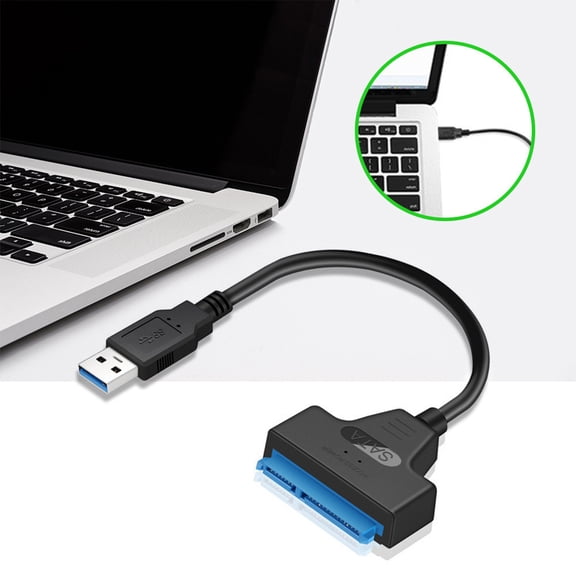GOOHOCHY Hard Drive Data Cable USB3.0 to Patch Cord Wire Serial Port Easy (Black)