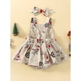thumbnail image 3 of Bagilaanoe Newborn Baby Girl Christmas Rompers Dress Deer Print Sleeveless Bodysuit + Headband 6M 12M 18M 24M 3T One Piece Jumpsuit, 3 of 9