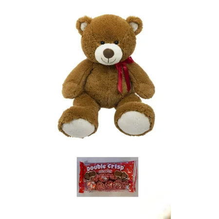 KC Republic Jumbo 34 Plush Brown Bear Together with Palmer Double Crisp Chocolate Hearts
