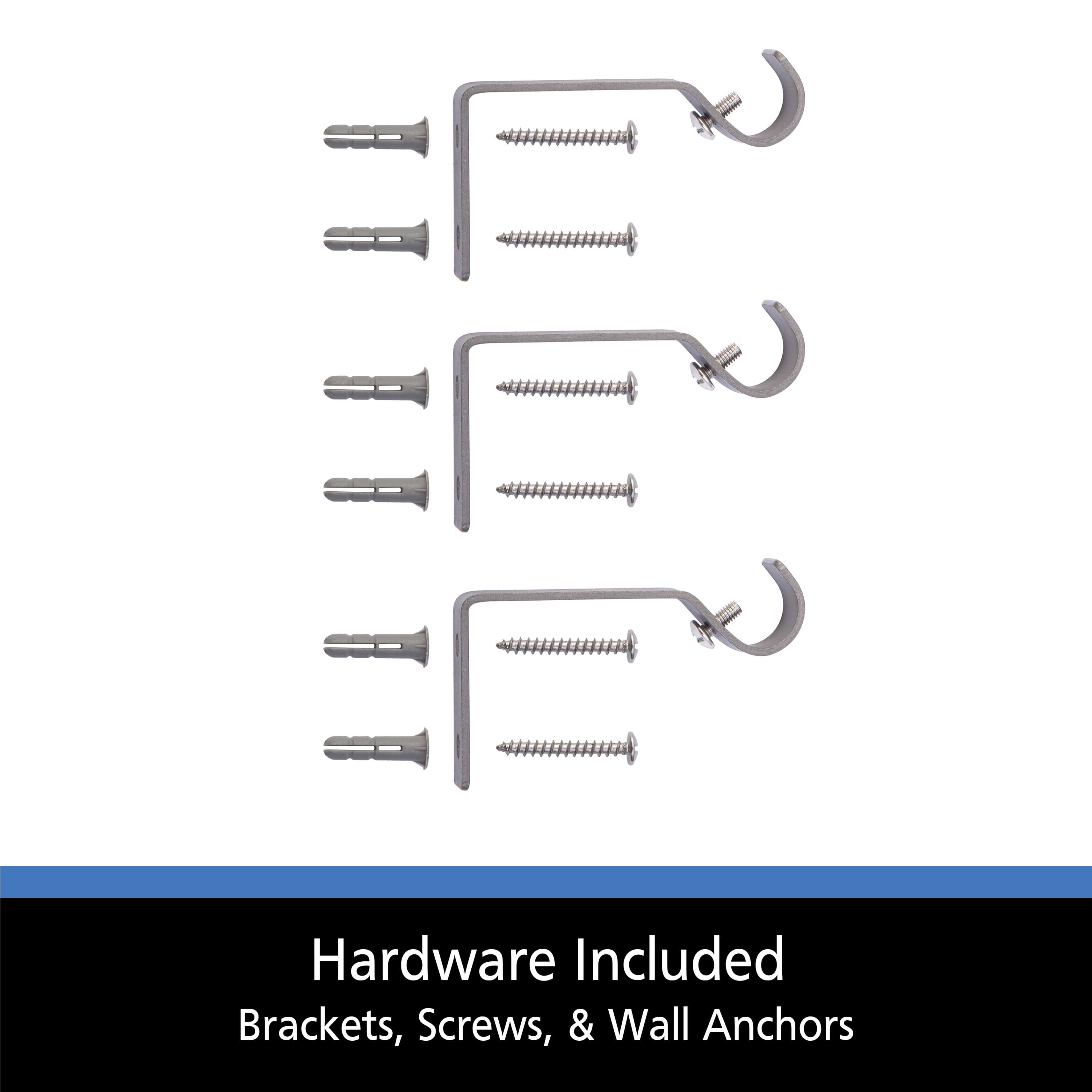 Mainstays 48-84 in. Crackle Petite Café Adjustable Curtain Rod, 1/2 in. Diameter, Brished Nickel