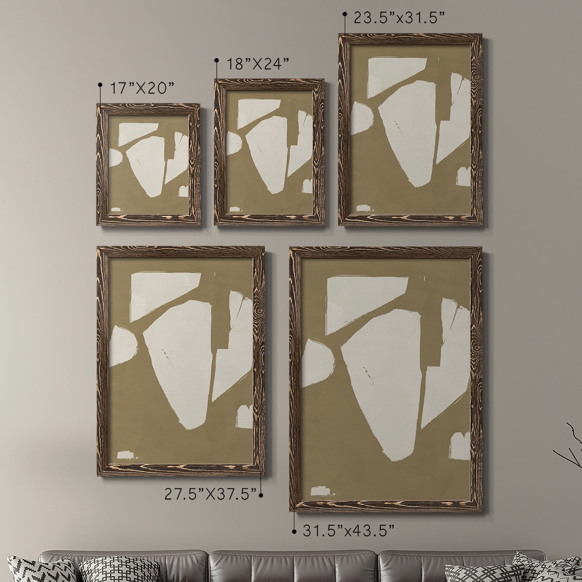Chunky Abstract III - Premium Framed Canvas 2 Piece Set - Ready to Hang