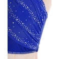 thumbnail image 7 of Zaldita Women's Glittery Rhinestone Latin Jazz Dance Tops Sleeveless Backless Crop Tank Top Blue L, 7 of 7