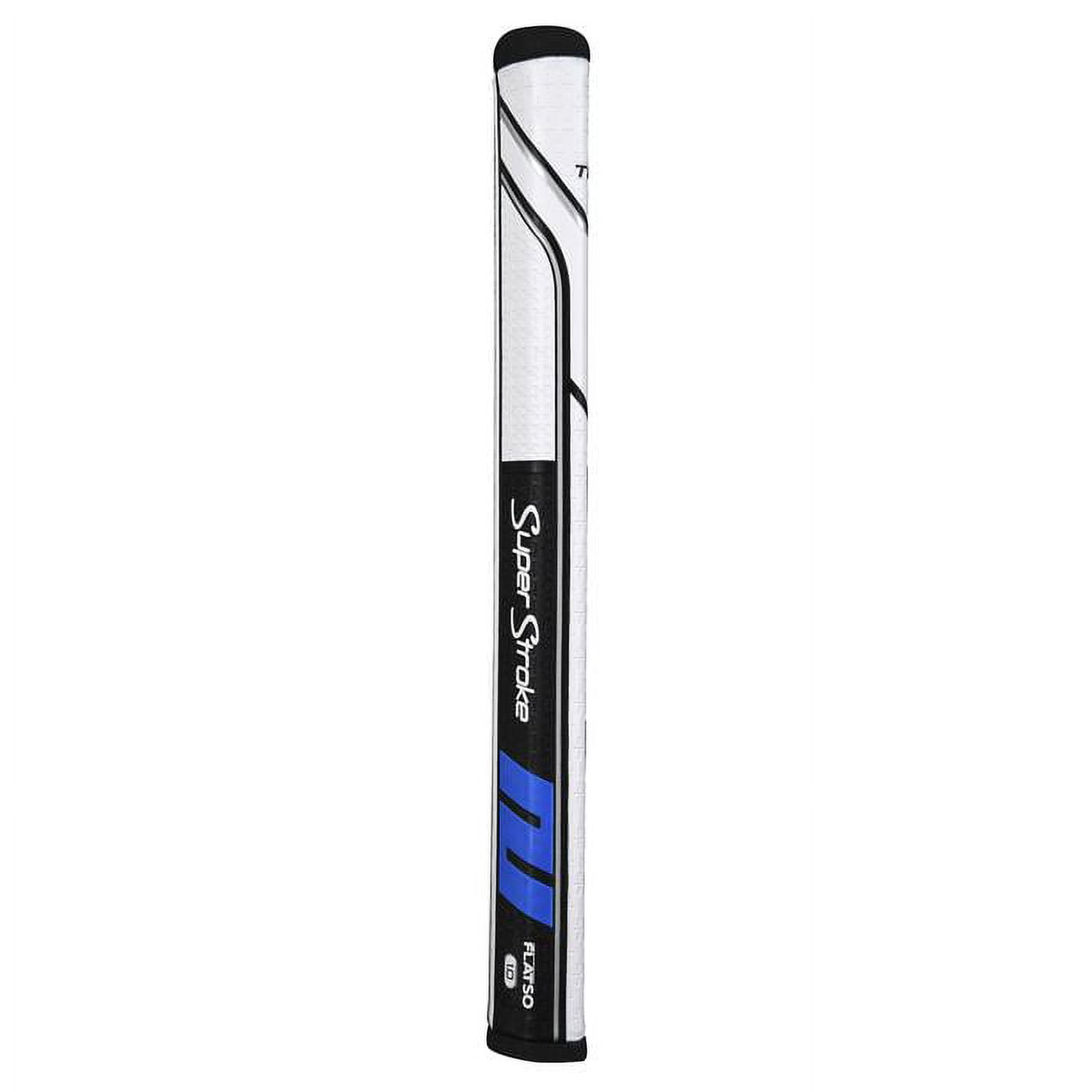 SuperStroke Traxion Flatso Golf Putter Grip, Red/White/Blue (Flatso 1.0) | Advanced Surface Texture that Improves Feedback and Tack | Minimize Grip Pressure with a Unique Parallel Design | Tech-Port