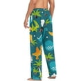 thumbnail image 5 of Men's Pajama Pants with Pockets Sleepwear Lounge Pants Stretch Casual Dinosaurs Palm Tree Animal, 5 of 6
