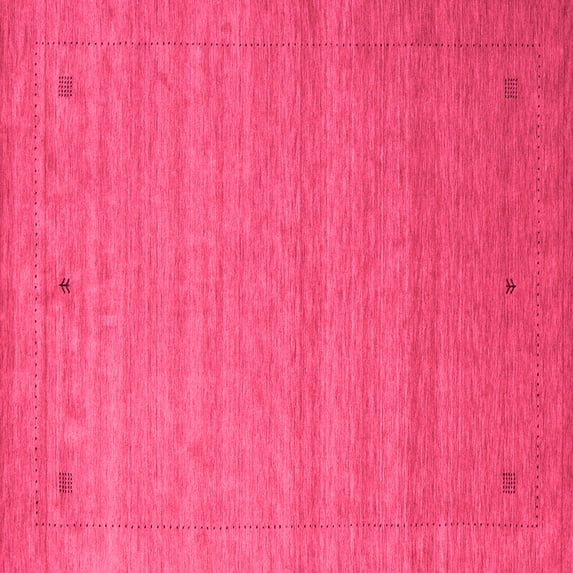 Ahgly Company Indoor Square Abstract Pink Contemporary Area Rugs, 3' Square