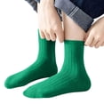 thumbnail image 5 of Dlentnea Boys Girls Solid Color Crew Socks Cotton Comfort Breathable Casual School Uniform Basic Sock, 5 of 6