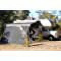RV Awning Shade Motorhome Patio Sun Screen Complete Deluxe Kit (Black) (6'x20')