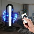 thumbnail image 1 of Naxoaeo Clearance - Desinfectante de luz ultravioleta, lámpara UVC para habitaciones, luz ultravioleta con temporizador de 3 velocidades y control remoto, dispositivo de desinfección para el hogar, 1 of 3