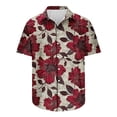 thumbnail image 5 of Styesk T-Shirts pour Homme Chemise d'Été pour Homme à Imprimé Floral à Manches Courtes avec Col à Revers, 5 of 5