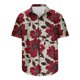 thumbnail image 4 of Blusa y camisa de manga corta con cuello vuelto para hombre, moda de verano, estampado floral, camisa de manga corta con solapa, blusa para hombre, 4 of 4