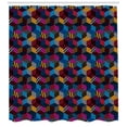 thumbnail image 2 of Ambesonne Geometric Shower Curtain, 3D Cube Stripes Style, 69"Wx84"L, Multicolor, 2 of 2