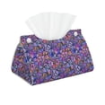 thumbnail image 2 of Lsque Watercolor Butterflies Printed Long Tissue Box Cover Holder, Facial Paper Organizer Dispenser,Triangle with Bottom Belt, PVC Leather Decorative Organizer, 2 of 9