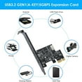 thumbnail image 3 of PCI-E 1X to USB 3.2 GEN1 5Gbps Type-E A-Key Expansion Card,Front Panel Type-C Interface for Desktop PC(ASM1042A), 3 of 7