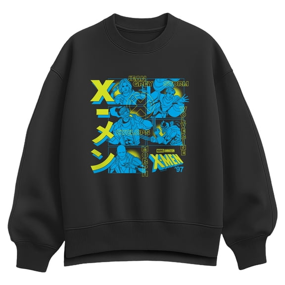 X-Men - Character Grid Oversized Fleece Crew Sweatshirt
