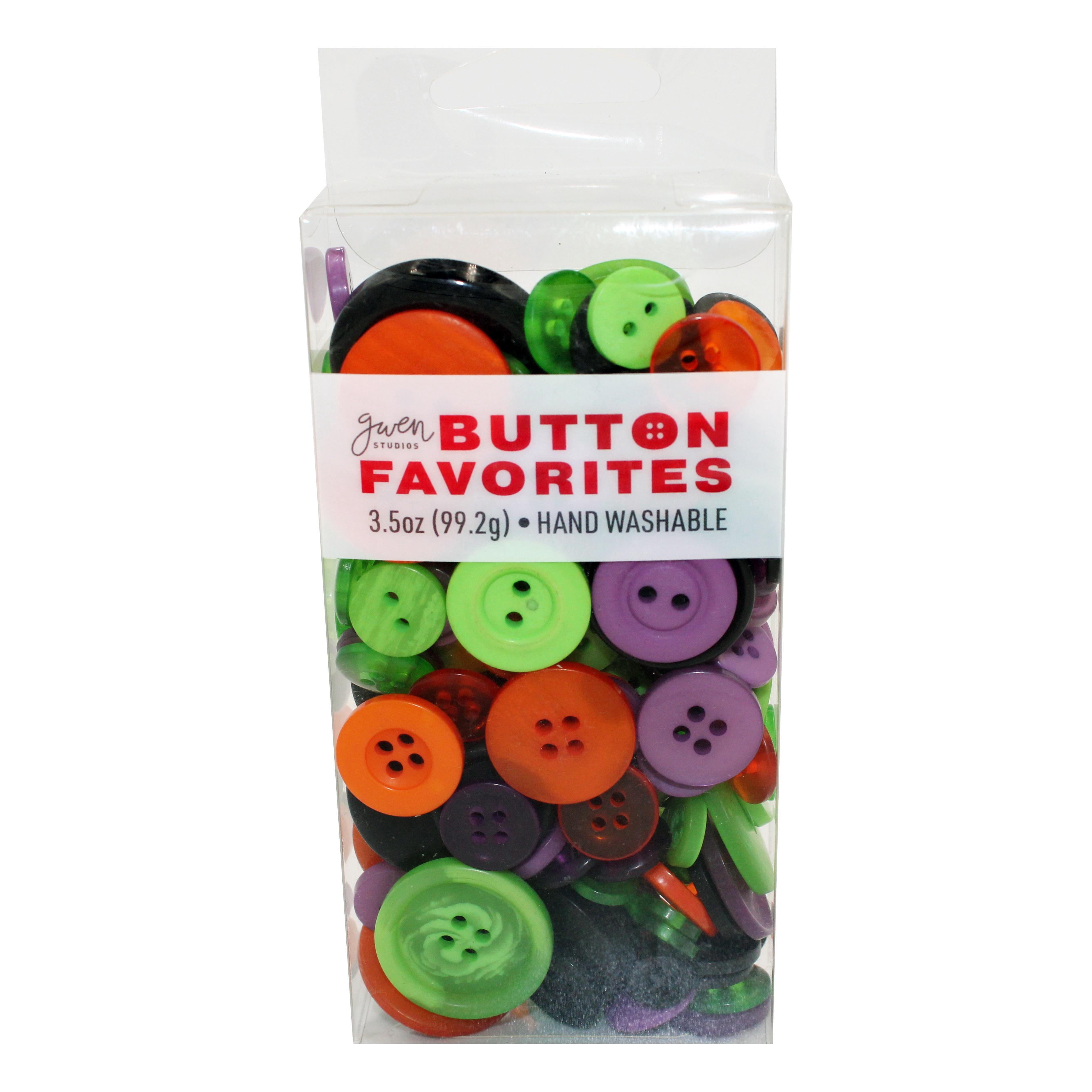 (2 pack) Gwen Studios Plastic Sewing Buttons Value Pack, 3.5 oz., Assorted Sizes, Halloween Colors