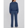 thumbnail image 4 of MOSHU 2 Piece Womens Outfits Sets Half Zipper Oversized Sweatshirts and Drawstring Sweatpants with Pockets Fall Trendy Tracksuits, 4 of 9