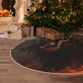 thumbnail image 6 of Daiia Cool Flame Lion A Drawing Merry Christmas Tree Skirt , Xmas Large Lace-up Tree Skirt, Santa Snowflakes Rustic Home Decorations New Year Party Farmhouse Decor-30", 6 of 7