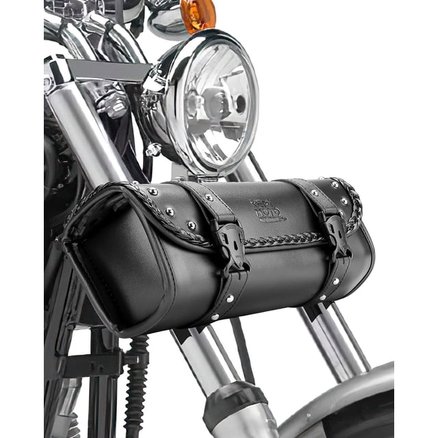 Bolsa de herramientas para motocicletas KEMIMOTO, alforja universal de piel sintética