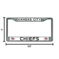 thumbnail image 3 of Portaplacas cromado estándar de los Kansas City Chiefs de la NFL de Rico Industries, de 6 x 12.25 pulgadas, 3 of 3