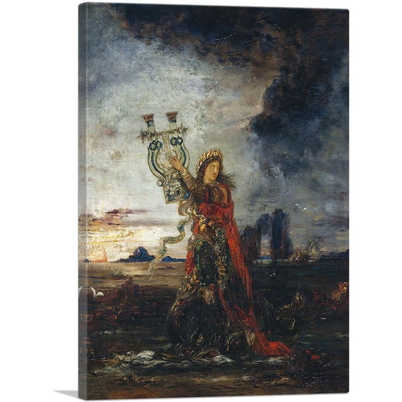 ARTCANVAS Arion 1891 Canvas Art Print by Gustave Moreau - Size: 12" x 8" (0.75" Deep)