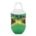 thumbnail image 2 of FOR U DESIGNS Quick Dry Girls Halter Swimsuit Size 9-10 Fashion Jamaican Flag Off Shoulder Swimwear Coconut Tree One Piece Bathing Suit Leotards, 2 of 6