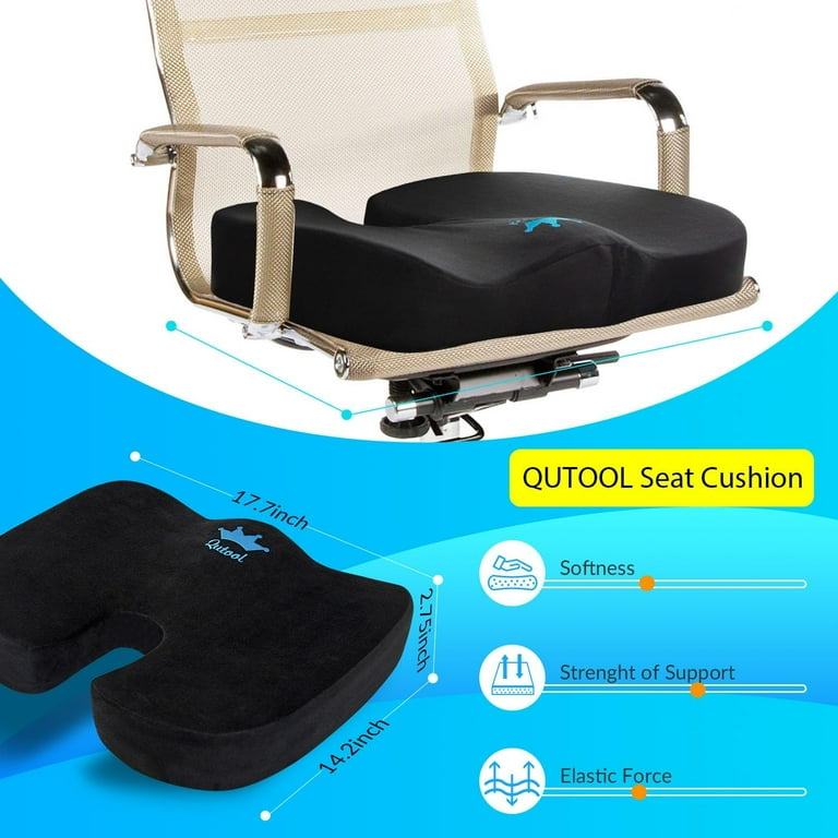 Seat Cushion for Office Chair Car Seat Cushion Memory Foam Coccyx Cushion for Tailbone Pain Relief Sciatica Butt Pillow for Sitting Desk Gaming