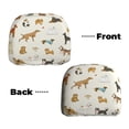 thumbnail image 3 of 2 PCS Car Headrest Cover, Dogs Funny Pets A Soft Car Seat Head Rest Cover Protector Interior Car Accessories Seat Covers for Cars Truck Auto Only Covers, 3 of 8