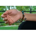 thumbnail image 3 of Tiger Eye, Turquoise and Onyx Tibetan Wrist Mala/Yoga Bracelet for Meditation, 3 of 8