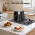 thumbnail image 6 of 24x16" Silicone Heat Resistant Mat | XL Counter Protector for Air Fryer, Oven & Microwave | Fits Ninja & Cosori | Gray, 6 of 7