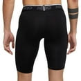 thumbnail image 2 of Nike Pro Dri-FIT Men's Long Shorts, M, Black/White, 2 of 5